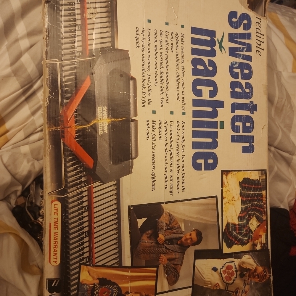 Incredible Handy Sweater Machine Knitting Tool by - Black & Orange